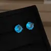 Brincos Quadrados Geométricos com Zircônia Microincrustada Brilhante para Mulheres, Brincos de Luxo de Nicho de Alta Qualidade, Acessórios de Orelha da Moda e Versáteis