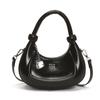 Bolsa de Mão de Alta Qualidade Feminina 2025 Verão Nova Moda Coreia do Sul Bolsa Crescente Versátil Bolsa Transversal de Ombro