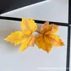 Folhas Simuladas com Cores Ricas, Novas Folhas de Bordo para Fotografia, Adereços de Decoração para Casamentos ao Ar Livre, Artesanato Atacado de Folhas Artificiais