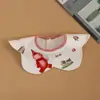 Babadores Impermeáveis Bebê Estilo Coreano Ins, Babadores de Algodão Puro Dupla Face para Bebês, Babadores em Formato de Pétala para Meninas e Meninos