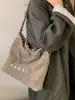 Bolso Cubo de Gamuza Vintage con Cadena para Hombro/Axila de Gran Capacidad para Mujer 2025 Otoño/Invierno Nuevo Bolso Cruzado para Madre e Hija