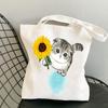 Bolsa de lona con estampado de gato lindo Kawaii, bolso de hombro Harajuku, bolsa de compras tipo tote, Amazon wish