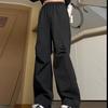 Pantalones de invierno para hombre impermeables a prueba de viento holgados rectos overol negro cintura elástica High Street pantalones de combate americanos