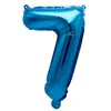 Globo digital de papel de aluminio azul caliente original de 16 pulgadas del 0 al 9 suministros de decoración para fiesta de cumpleaños de bebé diseño de película de aluminio