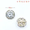 Punto caliente de venta soldadura cosida a mano de pie alto botón de diamante strass perla pequeña fragancia hebilla decorativa accesorios de ropa DIY