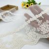 13.5cm albaricoque blanco hilo de algodón malla flor bordado Lolita accesorios para el cabello material para tocado accesorios para joyería DIY