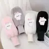 Guantes de Manga de Conejo 2 en 1, Calentadores de Brazo de Felpa Cálidos, Mangas de Brazo Lindas Anti-suciedad Otoño/Invierno para Niñas y Estudiantes