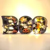 Decoración de Estatua de Múltiples Capas 3D con Logo de Letras de Halloween 'Boo' Adornos Manualidades