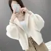 Abrigo Moderno para Mujer 2025 Otoño e Invierno Versión Coreana Nuevo Versátil Estilo Hada Manto de Imitación de Visón Manga Larga Holgado Moda Cárdigan