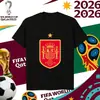 Camiseta Estampada con Logo de Equipo de la Copa del Mundo 2026 La Más Vendida en Amazon Casual de Manga Corta Talla Europea