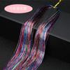 Peluca Dorada Brillante Multicolores Extensiones de Cabello Plateadas Tinsel para el Cabello Set de Extensiones Láser para el Cabello
