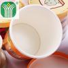 Cubo de Papel Grueso Desechable para Helado Taza de Papel para Helado Yogur Helado Personalizada con Tapa de Papel Impresión de LOGOTIPO Personalizado