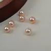 Contas Soltas de Pérola Natural de Água Doce Contas Partículas 5-6mm Pérola Quase Redonda Furo Reto Furo Passante Material para Miçangas Artesanais