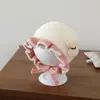 Gorro de Bebé Estilo Otoño e Invierno Princesa Súper Lindo Gato Niña Cálido de Lana con Lazo Protección para los Oídos para Bebés Niñas