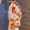 Desenho Animado Assuste-me com um Salto Soprando Bolhas Chaveiro Descompressão Pingente de Mochila Chaveiro de Casal para Carro Ornamento Pequeno Presente