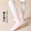 Calcetines de invierno para niños, con forro polar, gruesos, de tubo medio, de color liso, con almacenamiento de calor, de cachemira, cálidos, para dormir.