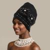 Amazon Aliexpress Nuevo Capa Espacial Floral con Pedrería Turbante Africano Sombrero Indio en Stock