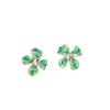 Pendientes de flor con forma de corazón de niña de Corea del Sur con gotas de aceite verde, pendientes sencillos de moda, lindos y pequeños, pendientes frescos al por mayor