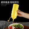 Garrafa de plástico para molho de grau alimentício, pote de óleo para molho, ketchup, geleia, molho para salada, garrafa de compressão, garrafa de compressão manual para molho comercial
