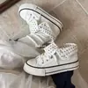 Tênis de Lona com Design de Nicho 2026 Primavera/Outono Mais Vendido Combina Bem com Saias Cadarço Frontal Sapatos Brancos Modernos Versáteis Casuais Tênis de Skate