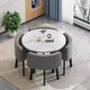 Juego simple de mesa y sillas de oficina para negociación, mesa creativa de recepción para tienda de té de leche, mesa redonda pequeña de recepción informal, mesa de comedor