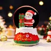 Bola de cristal de Natal produto novo transfronteiriço caixa de música, caixa de música criativa com neve brilhante Papai Noel, presente de feriado
