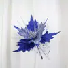 Flores Navideñas Artificiales de 26 cm Decoración de Boda Flores Artificiales Arreglo para Árbol de Navidad Guirnalda de Flores de Seda Navideñas Esquejes Flores Artificiales