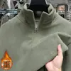 Sudadera Versátil Transfronteriza Mitad Otoño e Invierno con Cremallera Cuello Alto Más Terciopelo Europeo y Americano 2025 Tendencia Nueva Camisa de Manga Larga para Hombre