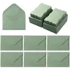 Sobre Adhesivo Estilo Western Color Verde Salvia Más Vendido en Amazon Transfronterizo con Patrón Ondulado Set de Tarjetas Tira de Tarjeta en Blanco