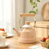 Olla de Esmalte Puede Usarse Directamente al Fuego Esmalte 2.5L Olla de Esmalte Cafetera de Porcelana Esmaltada Tetera Cocina de Inducción Olla de Esmalte Rusa
