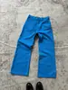 Calça de Praia Laranja Dopamina para Homens e Mulheres, Estilo Verão Fino, Calça Casual Colorida Vibrante para Férias na Ilha, Calça Jeans Lavada