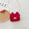 Bolsa de Año Nuevo para niños niña linda nueva cruzada niña princesa estilo occidental bebé rojo saludo de Año Nuevo bolsa de mensajero pequeña