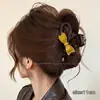 Nuevo clip de tiburón 2026 para otoño e invierno, pinza para el cabello de gran tamaño de alta gama para mujeres con cabello abundante, con diseño de lazo
