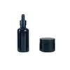 Botella de Aceite Esencial Negra de 15 ml a Prueba de Luz, Botella Gotero de Esencia de 100 ml, Frasco de Vidrio de 50 g para Crema Facial, Crema para Ojos, Ungüento