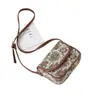 Bolsa de Lona para Mujer Verano Estilo Étnico Minoritario de Alto Nivel Retro Bolsa para Teléfono Móvil Bolsa Pequeña Versátil para Todas las Ocasiones Bolso de Hombro Cruzado