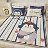 Esterilla de verano de látex de seda de hielo, sábana de tres piezas, aire acondicionado, suave, lavable, para dormitorio de estudiantes, para el hogar