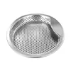 Peneira de pia redonda universal, filtro portátil de aço inoxidável 304, cesta de malha com filtro de resíduos de cozinha de drenagem rápida