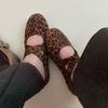 Sapatos Mary Jane Estampa de Leopardo Retrô de Nicho Duas Formas para Mulheres 2025 Outono Novo Estilo Estilo Pequeno Perfume Sapatos de Boca Rasa Gentis Elegantes