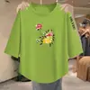 2026 Tendência Verão Novo Estilo Personalizado Solto Emagrecimento Versátil Chique Roupas Femininas Moda Simples Casual Camiseta