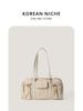 2024 Nuevo Bolso de Hombro de Tela de Nylon Plateada de Nicho Dongdaemun Coreano para Mujer, Ligero, Versátil, Gran Capacidad, Bolso para Viajes Diarios