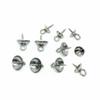 Venta al por mayor de soportes para colgantes de acero inoxidable, soportes para perlas, soportes para cuencos con forma de ojo de oveja roscado, soportes para tapas de cuentas, soportes para cubrir cuentas, accesorios de joyería DIY.