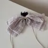 Pinza para Cola de Cabello con Lazo de Cuadros Dulces, Sensación de Lujo Ligero y Gama Alta, Pinza de Garra de Nuevo Estilo, Pasador de Moda para la Parte Posterior de la Cabeza