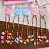 Novo Colar de Miçangas de Resina com Boneca Princesa Desenho Animado Fofo Moda Infantil Pingente Colorido de Miçangas Versátil Joia