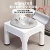 Taburete para sentarse sin agacharse Asiento Hemorroides Baño Medicinal Cubeta para sentarse Lavado Cubeta de PP Cubeta Lunar Postparto Lavado de Trasero Cubeta Transparente