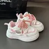 Zapatos de Lona para Niñas 2025 Nuevos Zapatillas Versátiles de Primavera y Otoño para Niños Zapatos Blancos para Niñas Zapatos Casuales de Moda con Lazo