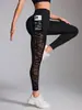 Leggings transparentes de cintura alta para mujer con control de abdomen, elásticos, para entrenamiento y yoga