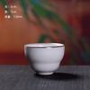 Taza de té de Kung Fu creativa china de celadón Longquan, taza individual de cerámica con esmalte blanco de luna grande, taza de degustación de té hecha a mano