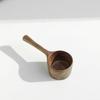 Nogal Negro de América del Norte Café Cuchara de Madera Maciza Hecha a Mano Cuchara de Madera de Alto Valor Cuchara Medidora Cuchara para Condimentos Japonesa Granos de Café de Madera