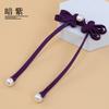 Botón Cheongsam Borla Orejas de Conejo Cola Larga Botón Chino Tejido a Mano Traje Tang Hanfu Accesorios Decorativos