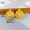 Nuevo Colgante Rotatorio de Moneda Pixiu Estilo Chino, Colgante de Moneda Pixiu de Alta Retención de Color de Moda para Cadena de Suéter de Mujer